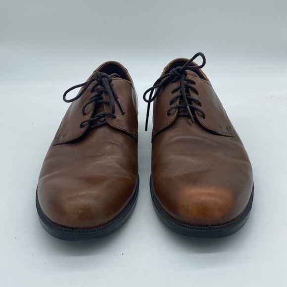 Ecco Dress Shoes Oxfords Derbys Brown Mens Size 43 9 9.5 - Picture 2 of 14